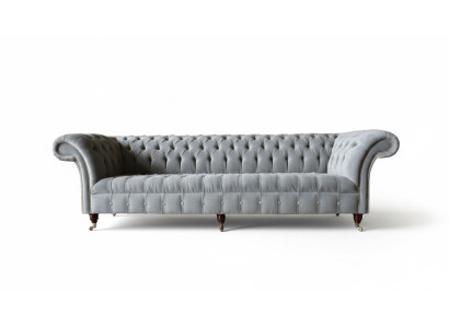 Chesterfield Design Sofa 4 Sitzer Couch Polster Luxus Textil Couchen