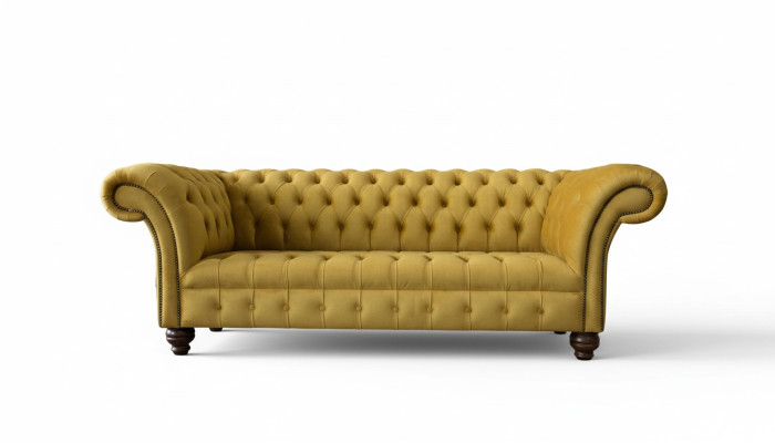 Chesterfield Gelb Sofa Polster 3 Sitzer Couchen Sitz Sofas Dreisitzer