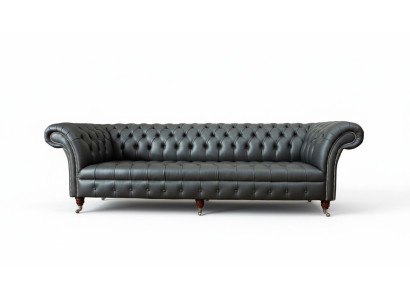Luxus Viersitzer Sofa 4 Sitzer Wohnzimmer Chesterfield Englische Stoff Design