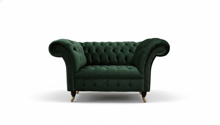 Sessel Design Relax Grün Textil Wohnzimmer Polster Sitzer Luxus Einsitzer