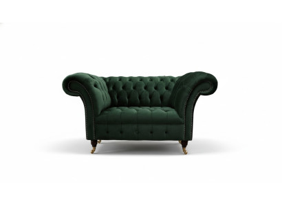 Sessel Design Relax Grün Textil Wohnzimmer Polster Sitzer Luxus Einsitzer