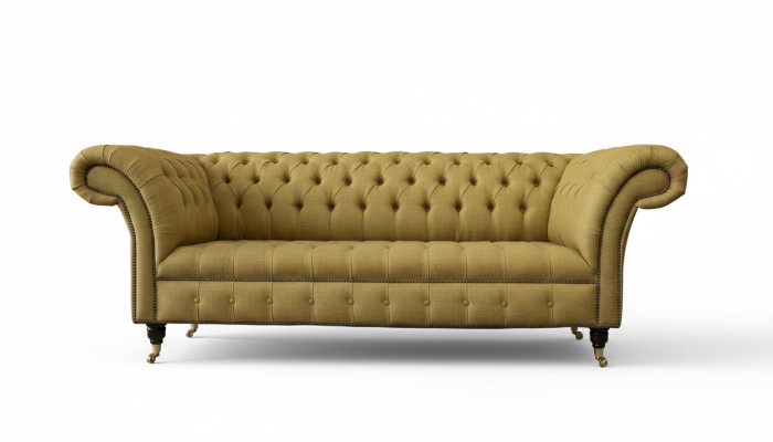 Chesterfield Dreisitzer Luxus Sofa 3 Sitz Sofas Sitz Design Couch Möbel Beige