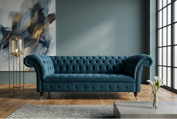 Chesterfield Sofa 3 Sitzer Polster Sofas Couchen Luxus Stoff Design