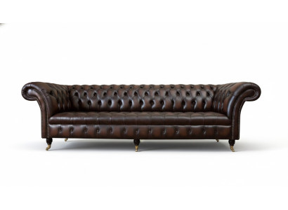 Ledersofa Sofa 4 Sitzer Couch Luxus Klassische Leder Chesterfield Sofas