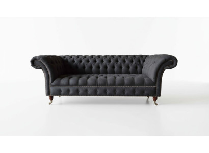 Chesterfield Dreisitzer Sofa 3 Sitzer Couch Polster Couchen Design Textil