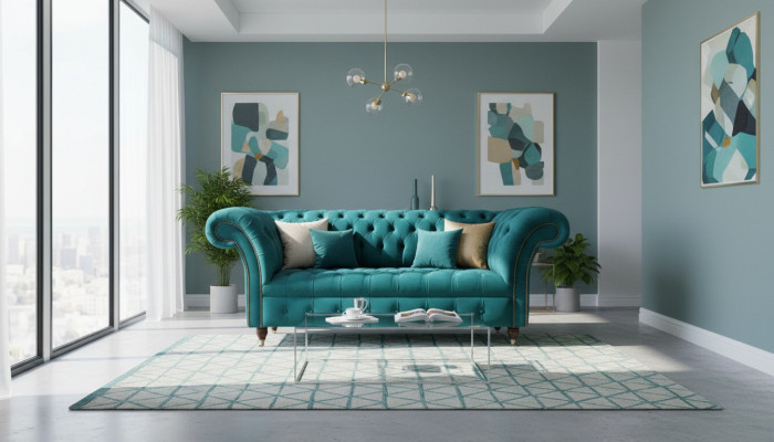Sofa 2 Sitzer Design Sofas Polster Couchen Textil Chesterfield Sitz