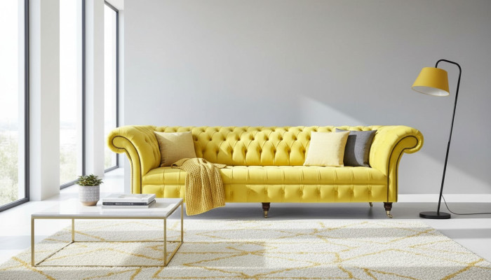 Sofa Viersitzer Chesterfield Design Sofas Möbel Wohnzimmer Couch Polster