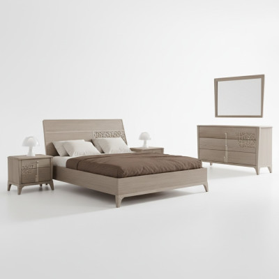 Bett Schlafzimmer Sets Designer Luxus Komplettes 2x Nachttische 3 tlg.