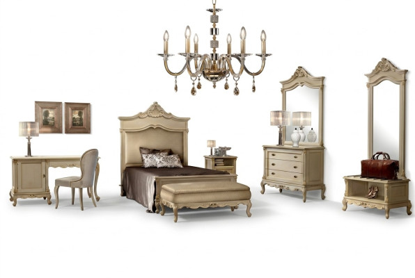 Schlafzimmer Set Bett Nachttisch Holz Kommode Luxus Modern 7tlg. Neu