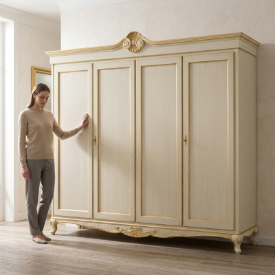 Klassische Möbel Regal Schrank Schlafzimmer Italienische Design Holz Neu