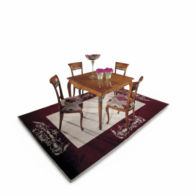 Komplett Set Esstisch 4x Stühle Esszimmer Set Ess Gruppe Holz Tisch 5tlg