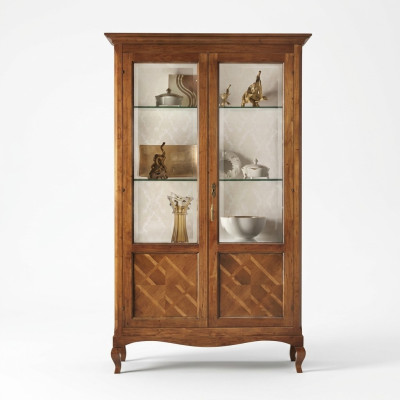 Holz Vitrinen Schrank Vitrine Wohnzimmer Möbel Glas Anrichte Luxus Neu