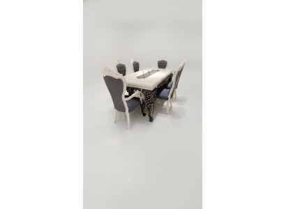 Moderne 6x Stühle Esszimmerstuhl Luxus 6x Stühle Set Holz Designerstuhle