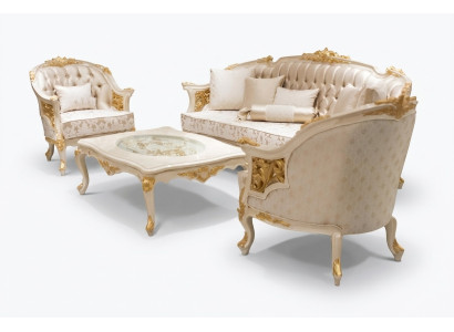 Moderne luxus Sofagarnitur set 2x Sofa 3 Sitzer Wohnzimmer Set Edlem Stuhl