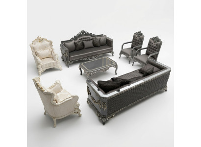 Komfortablen Wohnzimmer set Garnitur 3+1+1 und Neu Luxus 2x Sessel Braun