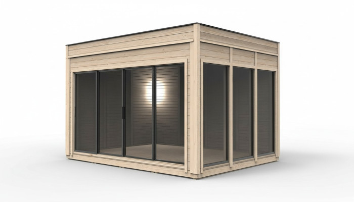 Campinghaus Holzhaus Gartenhaus Camping Häuschen Fertig Haus 464cm