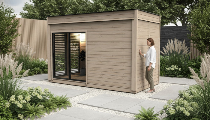 Sauna Holz Trockensauna Woodpro Garten Holzsauna Outdoor Saunas Häuschen