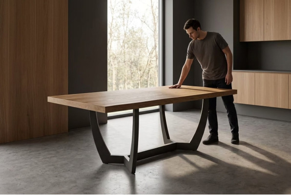 Esstisch 180cm Holz Küchentisch Esstische neu braun Tisch modern Tisch