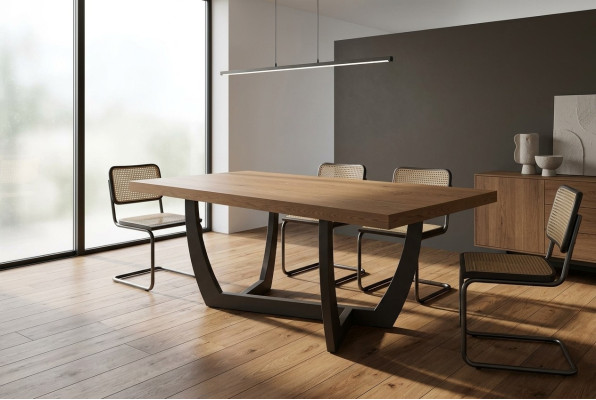 Esstisch 180cm Holz Küchentisch Esstische neu braun Tisch modern Tisch