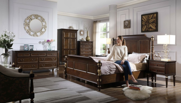 Bett 2x Nachttisch Kommode Komplett Schlafzimmer Möbel Set  4tlg Neu