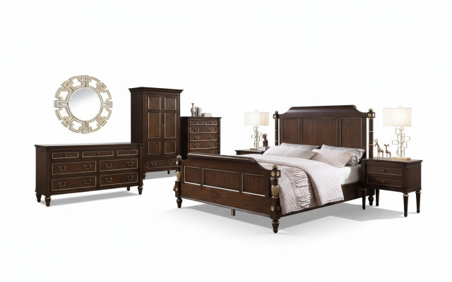 Bett 2x Nachttisch Kommode Komplett Schlafzimmer Möbel Set  4tlg Neu