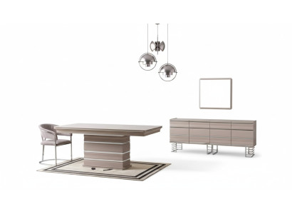 Tisch 6x Stühle Sideboard Spiegel 9tlg Esszimmer Set Gruppe Garnitur