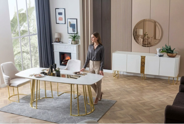 Tisch Stühle 7tlg Esszimmer Holztisch Esszimmer Set Gruppe neu Design