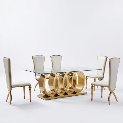 Moderner Esstisch Edelstahltisch Esszimmer Tische Designer Möbel Tische
