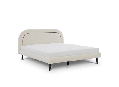 Schlafzimmer Möbel Weißes Bett Modernes Textilbett Polster Doppelbett
