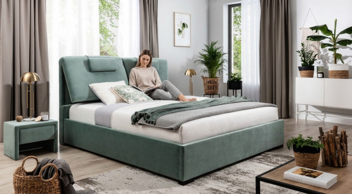 Komplette Schlafzimmer Garnitur 3tlg Doppelbett Designer 2x Nachttische