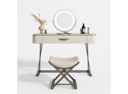 Weißer Schminktisch mit Spiegel Designer Kosmetiktisch mit Schubladen Weißer Schminktisch mit Spiegel Designer Kosmetiktisch mit Schubladen