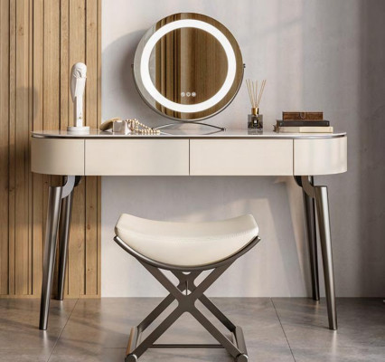 Beiger Kosmetiktisch Designer Schlafzimmer Möbel Edle Frisierkommode