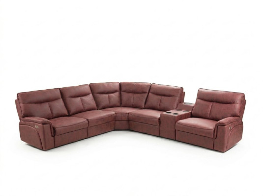 Ecksofa L-Form Design Wohnzimmer Luxus Sitzmöbel Modern Rot Polstermöbel