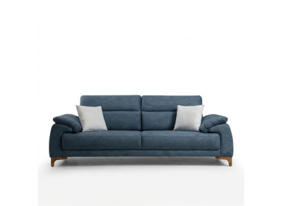 Sofa Couch Wohnzimmer Modern Möbel Dreisitzer Blau Polstersofa Design