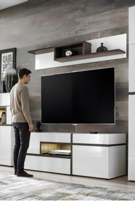 Wohnzimmer Wohnwand TV-Ständer Regal Luxus Design Set Modern Möbel Neu