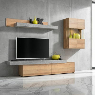 Wohnzimmer Wohnwand Modern Designer TV-Ständer Wandschrank Neu