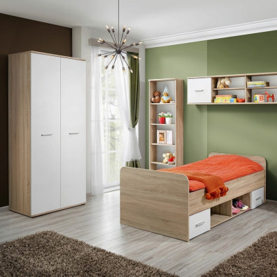 Komplett Kinderzimmer Set Nachttisch Designer Bett Modern Kleiderschrank Möbel
