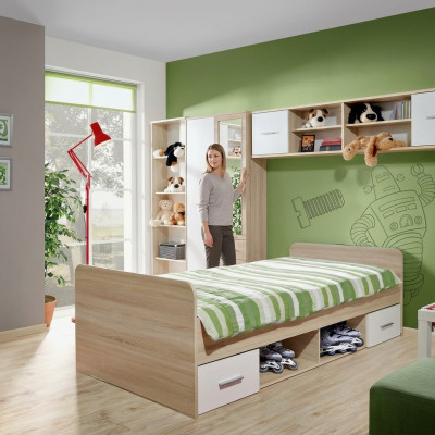 Kinderzimmer Set Bett Nachttisch Designer Kleiderschrank Modern Einrichtung 4tlg