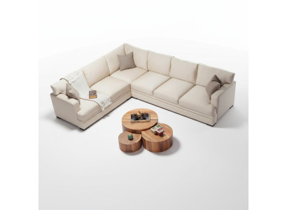 Ecksofa Wohnzimmer Design Möbel Luxus Sofa L-Form Modern Einrichtung