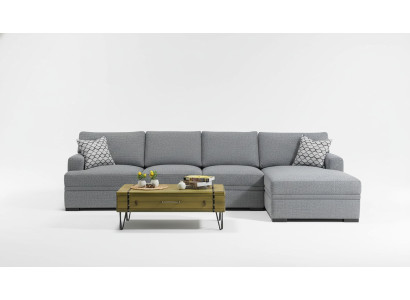 Sofa L-Form Stil Modern Grau Ecksofa Wohnzimmer Möbel Design Einrichtung