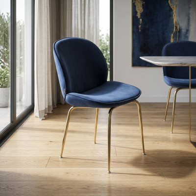 Blau Esszimmer Designer Stuhl Einrichtung Luxus Stühle Neu Möbel