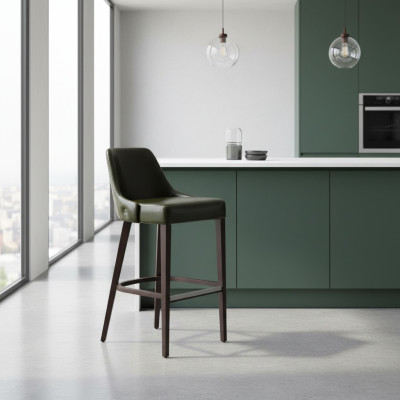 Barhocker Stuhl Hocker Design Bar Stühle Polster Leder Esszimmerstuhl