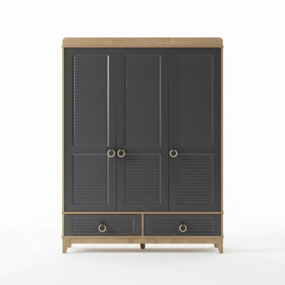 Kleiderschrank Grau Holz Schrank Design Kinderzimmer Kleiderschränke  удаление