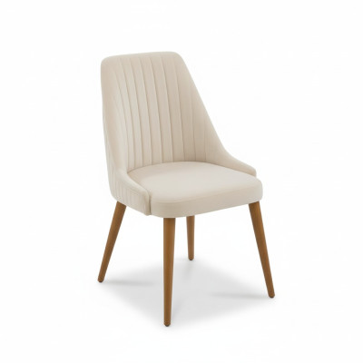 Weißer Esszimmer 1-er Stuhl Designer Küchenstuhl Moderne Polsterstühle
