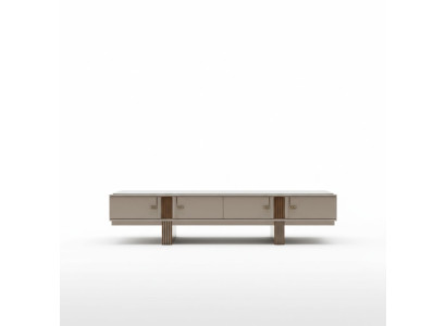 Design Sideboard Kommode Anrichte Spiegel Holz Beige Möbel Neuheit
