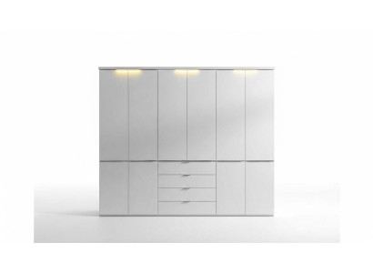 Weißer Kleiderschrank 4-Schubladen Schlafzimmer Schränke Holz Möbel 