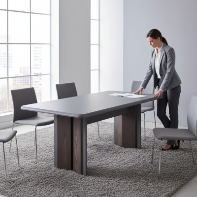 Designer Esstisch Modern Möbel in Esszimmer Grau Exclusive Neuheit
