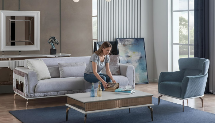 Wohnzimmer Set Garnitur Gruppe Einrichtung Sofa Couchen Couchtisch 3tlg
