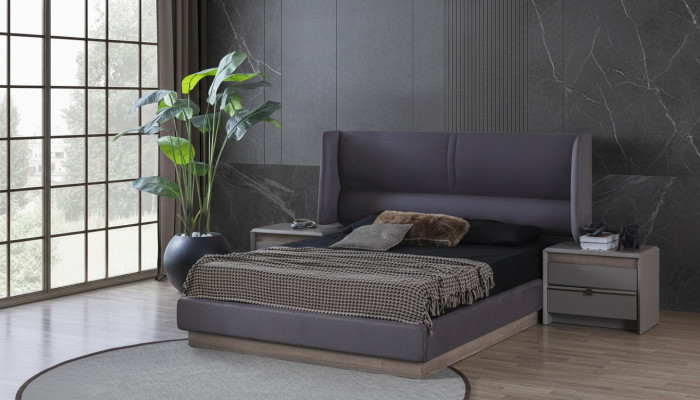 Schlafzimmer Set Luxus Komplettes Bett 2x Nachttisch Modern 3tlg Neu