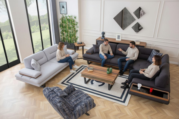 Stilvoll Set Wohnzimmer Moderner Sofagarnitur Eckgarnitur 3tlg Couchen